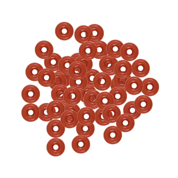 360pcs Red Food Grade Silicone O-Ring Assortment Kit Line diameter:1.5mm）